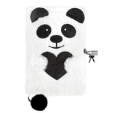 DIARIO PELUDO CON CANDADO OSO PANDA | 1 UNIDADES | (KIDEA)